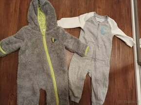 Plyšový overal a teplakový overal vel. 74/80.