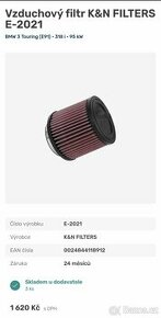 Vzduchový filtr K&N pro BMW E90/E91 318i - 1