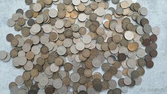 2kg československé mince - konvolut 445ks minci do sbírky