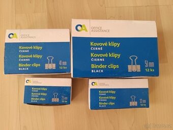 Kovové klipy černé