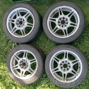 ALU 15" ET38 4x108 a 4x114,3 2ks pneu 195/50 použitelné
