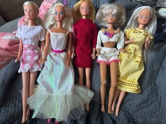Retro stare panenky barbie mattel a simba celek