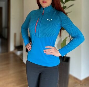 Modrá sportovní mikina zn. Salewa polartec