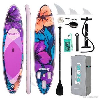 Paddleboard 💜 Purple Flower 🌺, 335x84x15, nosnost 165kg - 1