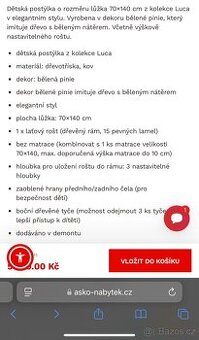 Dětská postýlka