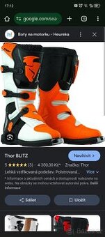 Dětské motocross boty 34