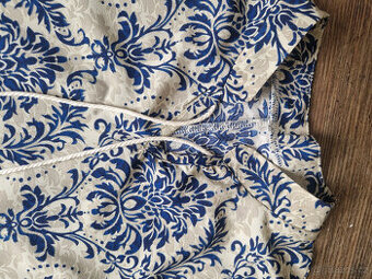 ŠATY MAXI -modré vzorované M-L