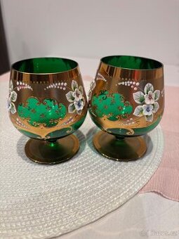 Novoborské sklo Napoleonky vysoký smalt