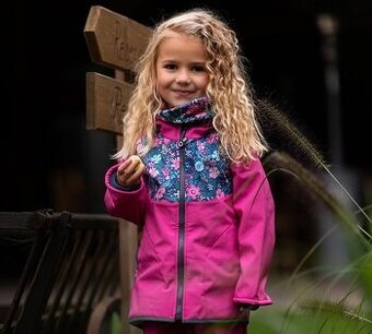 ♥ Dívčí SOFTSHELLOVÁ BUNDA UNUO s fleecem vel. 122/128 ♥