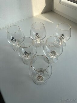 Vintage koňakové skleničky “Napoleonky” - sada 6 ks