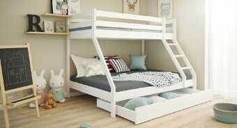 Patrová postel s rozšířeným spodním lůžkem