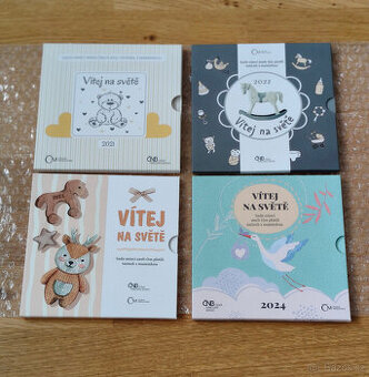 Sady mincí Vítej na světě 2021, 2022, 2023, 2024