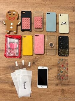 iPhone 8 64GB + skla, obaly