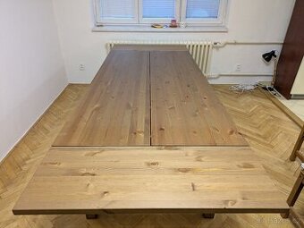 Stůl NORDVIKEN rozkl.stl 210/289x105 mořidlo antik
