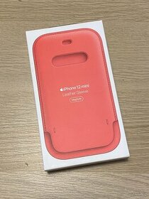Apple iPhone 12 Mini Leather Sleeve Pink Citrus NOVÉ - 1