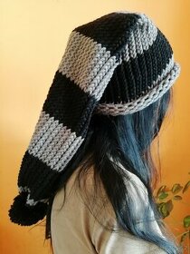 Nová pletená mega dlouhá čepice