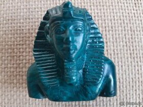 Busta faraona Tutanchamona - malachit