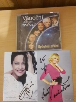 Vánoční album hvězd + 2 autogramy Bílá, Vondráčková