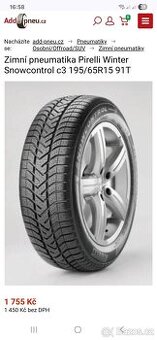 Pirelli 5x112 R15 195/65/15 zimní