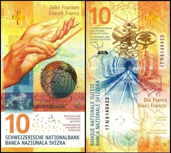 Švýcarsko - 10 Franků bankovka, 2017, UNC