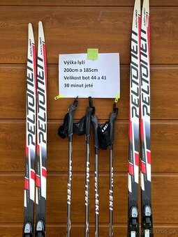 Běžky Peltonen Nanogrip, boty Alpina, hole Leki – jako nové