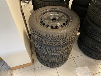 Plechové disky 4x100 6Jx15 + zimní pneu 185/65 R15