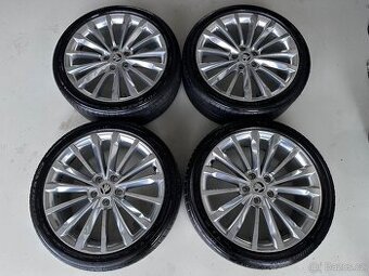Alu sada kol Trinity 5x112 R19, cololeštěné, chrom + pneu