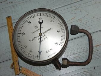 Starý budík Vacuummeter Schäffer Budenberg - 1