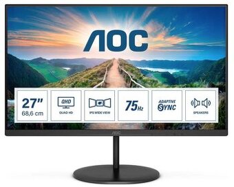 27" AOC Q27V4EA – IPS, QHD, 75 Hz, repráky – top stav