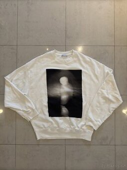 Zara bílá mikina s potiskem