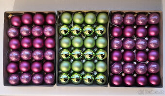 Vianočné ozdoby sklenene perleťové gule