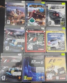 Závodní hry na playstation 3 cena 200- 400kc