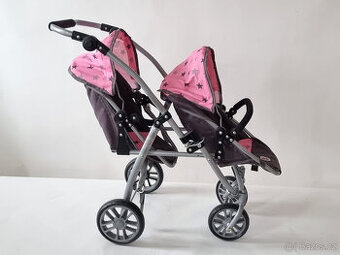 Dětský kočárek pro 2 panenky, dvojčata CHIC 2000