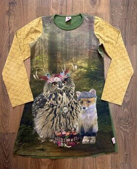 Bavlněné šaty se sovou