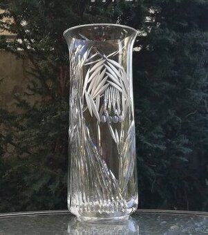 Starožitná bohatě broušená VÁZA - 29cm