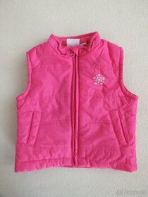 růžová propínací vesta s kapsami - vel. 80