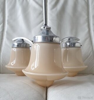 Starožitný / retro lustr na tyči 3 zvonky