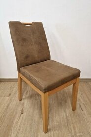 Nové židle hnědé + buk nohy 4 ks