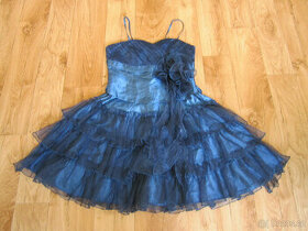 Plesové šaty modré, vel. M/L/XL/XXL, nové