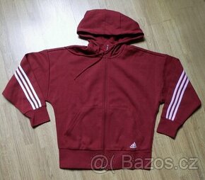 Sportovní vínová mikina - Adidas (vel M/L)