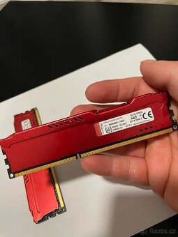 HyperX Fury DDR3 RAM 8 GB (2x4 GB) 1866 MHz - červené moduly