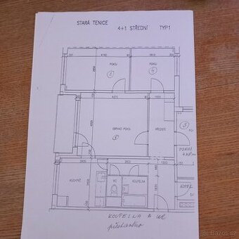 Byt v panelovém domě, 4+1, 76,5 m2, Stará Tenice
