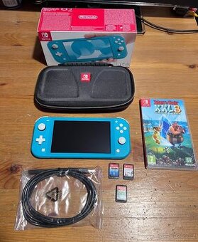 Nintendo Switch Lite + celkem 6 her Crash Trilogy AC Rebel