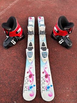 Prodám dětské lyže Volkl 90 a lyžáky Atomic 20,5