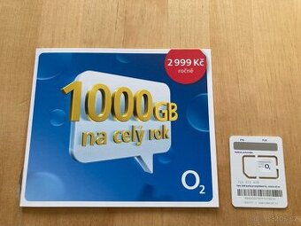 O2 Datamanie 1200GB (1000GB) rok kredit 300 Kč