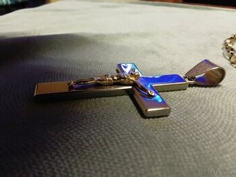 Zlatý řetěz s křížem. ★★★79g★★★ 14K ZLATO 585/1000 - 1