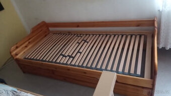 Postel masiv borovice 90x200