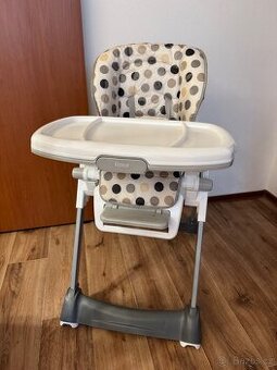 Jídelní židlička Fillikid Aron Puntíky, béžová