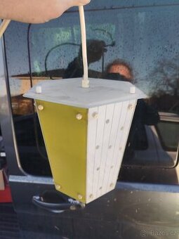 Retro lustr svítidlo sklo DDR