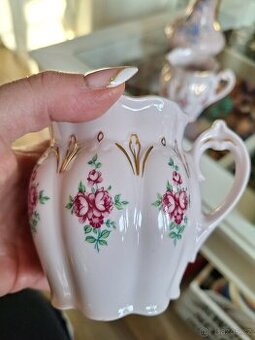 Růžový porcelán 2 hrnečky